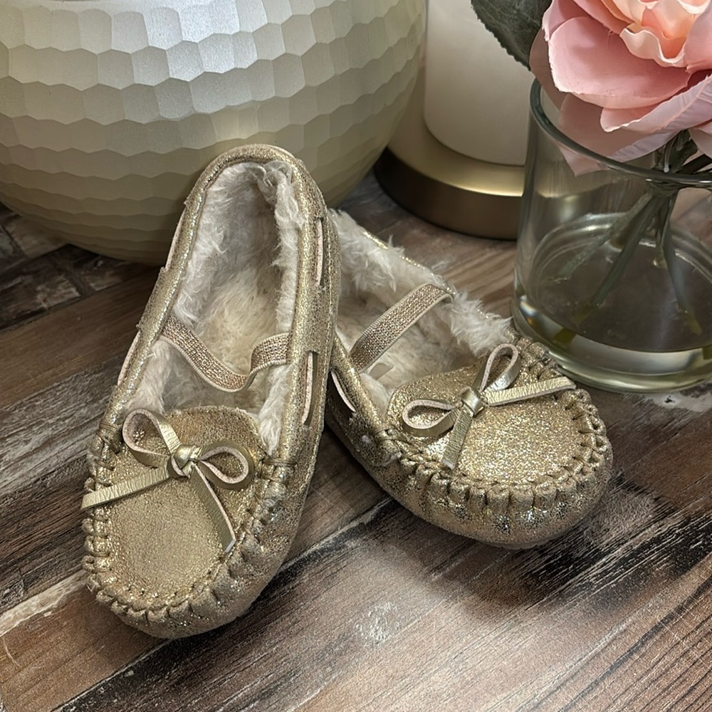 Toddler Girl Gold Houseshoes